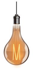 Classic Deco LED GLS Xl Pear Shaped A160 M Filament E27 4W Extra Warm White 1800K, 300lm, Gold Finish, 5yrs Warranty