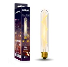 Classic Deco LED 185mm Tubular Z E27 Dimmable 4W 2700K Warm White, 300lm, Clear Glass, 3yrs Warranty