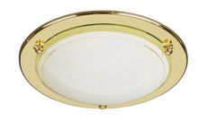 Fergie Ceiling Lamp, 1 Light GR10 Brass/Glass