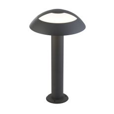Mushroom Single LED Outdoor 450mm IP44 Pedestal Post Light Dark Grey Finish