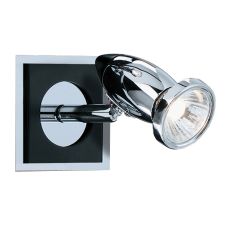 Comet 1 Light Spot Matt Black/Chrome Wall Bracket GU10