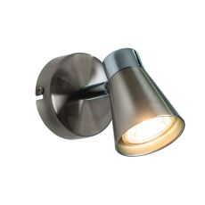 Kai 1 Light GU10 Satin Nickel & Polished Chrome Wall / Ceiling Mounted Spot Light