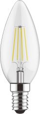 Value Classic LED Candle E14 4W 4000K Natural White, 470lm, Clear Finish, 3yrs Warranty