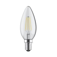 Value Classic LED Candle E14 4W 2700K Warm White, 470lm, Clear Finish