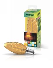 Value Vintage LED Candle Twisted E14 4W 2200K, 330lm, Gold Glass