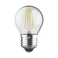 Value Classic LED Ball E27 Dimmable 4W Warm White 2700K, 470lm, Clear Finish