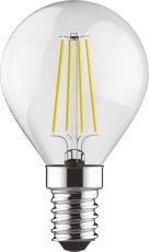 Value Classic LED Ball E14 6.5W Warm White 2700K, 806lm, Clear Finish, 3yrs Warranty