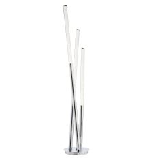 Glacier 3 Light 6W Integrated LED 2800K, 400lm Polished Chrome Floor Lamp With Inline Foot Switch