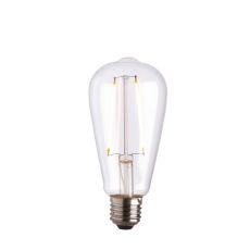 XL E27 2W 2200K, 210lm LED Filament Pear Bulb With Clear Glass