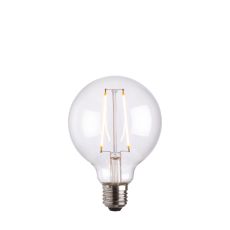 XL E27 2W 2200K, 210lm LED Globe 95mm Bulb With Clear Glass