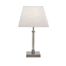 Siena Table Lamp With Clear Cylinder Centre - Satin Nickel