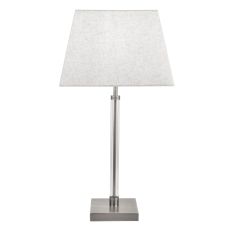 Siena Table Lamp With Clear Cyclinder Frame - Satin Nickel