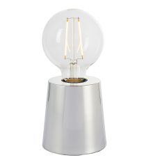 Mono 1 Light E27 Chrome Plated Finish Table Lamp With Inline Switch