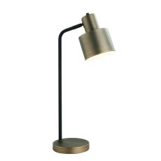 Mayfield 1 Light E27 Dark Bronze & Matt Black Industrial Style Task Lamp With Switch