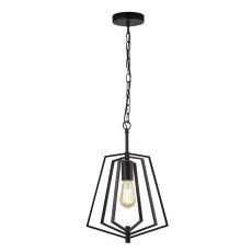 Searchlight 7971BK Slinky Single Pendant Metal Matt Black Finish