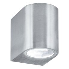 LED Outdoor & Porch (GU10 LED) IP44 Wall Light 1 Light Silver