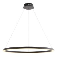 Staten 1 Light Matt Black 45W, 3000K Warm White LED Ceiling Pendant