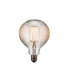 Ribb E27 4W 400lm LED 125mm Diameter Bulb In Clear Glass