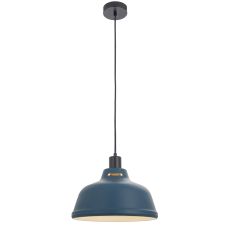 Mono Matt Ink Blue Finish Industrial Style Pendant Non-Electric Shade (Suspension Not Included)