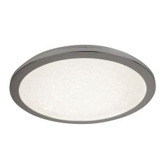 LED Flush Ceiling Light, Diameter 30cm, Chrome And Crystal Sand, IP44