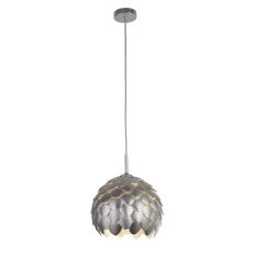 Searchlight 8190SI Artichoke Single Pendant Silver Finish