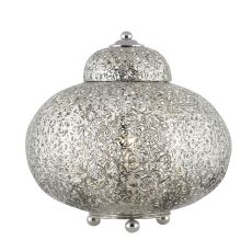 Fretwork - Table Lamp, Shiny Nickel