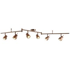 Jupiter 6 Light Antique Copper Split Bar