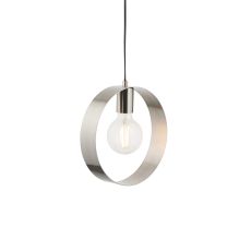 Hoop 1 Light Brushed Nickel Adjustable Pendant