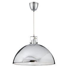 Metal Pendant 1 Light Chrome Dome