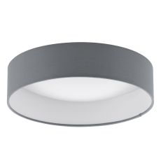 Palomaro 1 Light Integrated LED Plastic Flush Light With Anthracite Fabric Shade