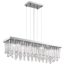 Calaonda 11 Light G9, 363W, 220V Adjustable Polished Chrome Pendant With Crystal