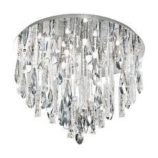 Calaonda 8 Light G9 264W 220V Polished Chrome Flush With Crystal