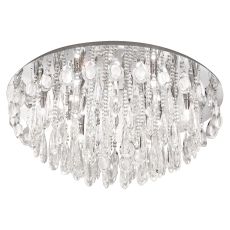 Calaonda 10 Light G9 330W 220V Polished Chrome Flush With Crystal