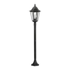 Navedo 1 Light E27 Outdoor Black Post With Clear Glass