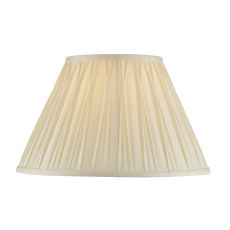 Chatsworth 14" Ivory 100% Silk Tapered Hand Stitched Single Pinch Pleats Fabric Shade