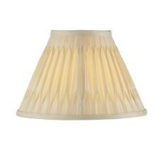 Chatsworth 10" Ivory 100% Silk Tapered Hand Stitched Single Pinch Pleats Fabric Shade