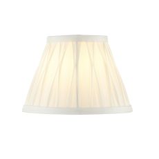 Chatsworth 6.5" Vintage White 100% Silk Tapered Hand Stitched Single Pinch Pleats Fabric Shade