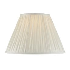 Chatsworth 16" Vintage White 100% Silk Tapered Hand Stitched Single Pinch Pleats Fabric Shade