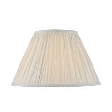 Chatsworth 14" Vintage White 100% Silk Tapered Hand Stitched Single Pinch Pleats Fabric Shade