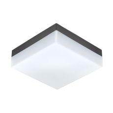 Sonella 1 Light LED Integrated Outdoor IP44 Wall/Flush Light Anthracite With White Plastic Diffuser