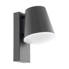 Caldiero 1 Light LED Outdoor Ip44 Anthracite Wall Light With Plastic White Diffuser