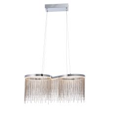 Orphelisbon 1 Light 27W 552lm 3000K Warm White Chrome LED Integrated Adjustable Pendant With Silver Effect Chains
