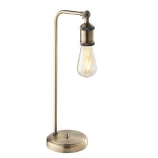 Hal 1 Light E27 Antique Brass Table Lamp With Toggle Switch And Adjustable Head