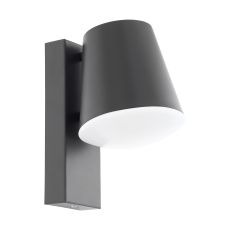 Caldiero-C 1 Light Low Energy Outdoor IP44 Anthracite Wall Light With White Plastic Diffuser