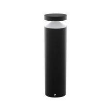 Melzo 1 Light LED Integrated Outdoor IP44 Pedestal Black With Plastic Diffuser