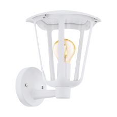 Monreale 1 Light E27 Outdoor White IP44 Wall Light With Plastic Transparent Panels