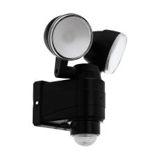 Casabas 1 Light LED Integrated Outdoor PIR Sensor Wall Light Black With Plastic Diffuser