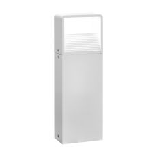 Donnini 1, 1 Light LED Integrated Outdoor IP44 White Pedestal With Plastic Diffuser