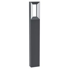 Riforano 1 Light LED Integrated Outdoor IP44 Post Black With Plastic White Diffuser