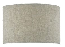 Abby E14 Natural Linen 23cm Crescent Drum Shade (Shade Only)